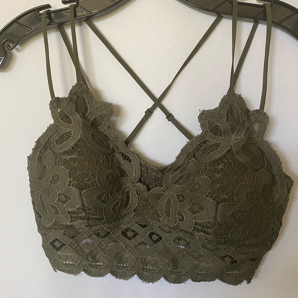 Wishlist Other - Wishlist Lace Bralette, Olive, Large, NWOT size M